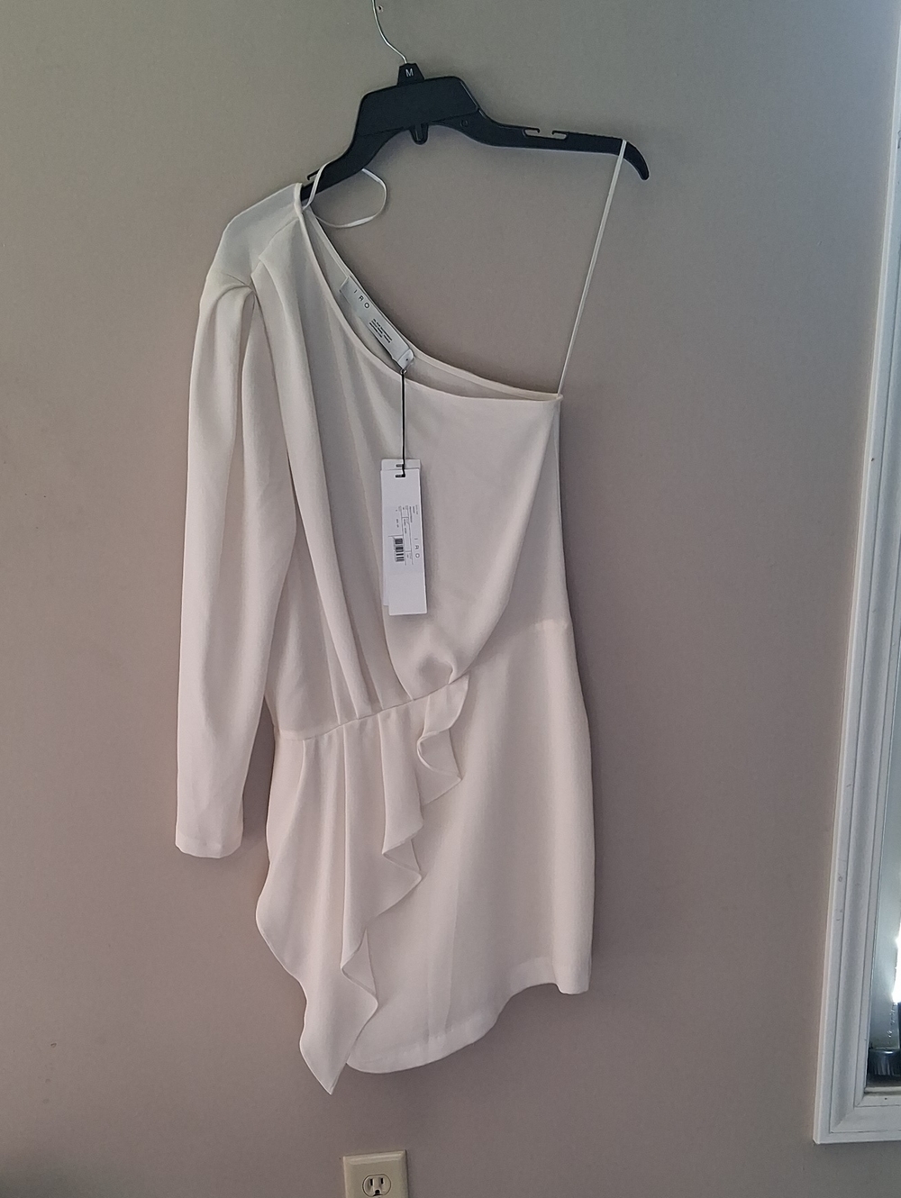 IRO White One Shoulder Dress EU 36